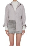 KAYLA SHIRT IN TAILOR GREY STRIPE